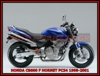 HONDA CB600 F HORNET PC34 1998-2001